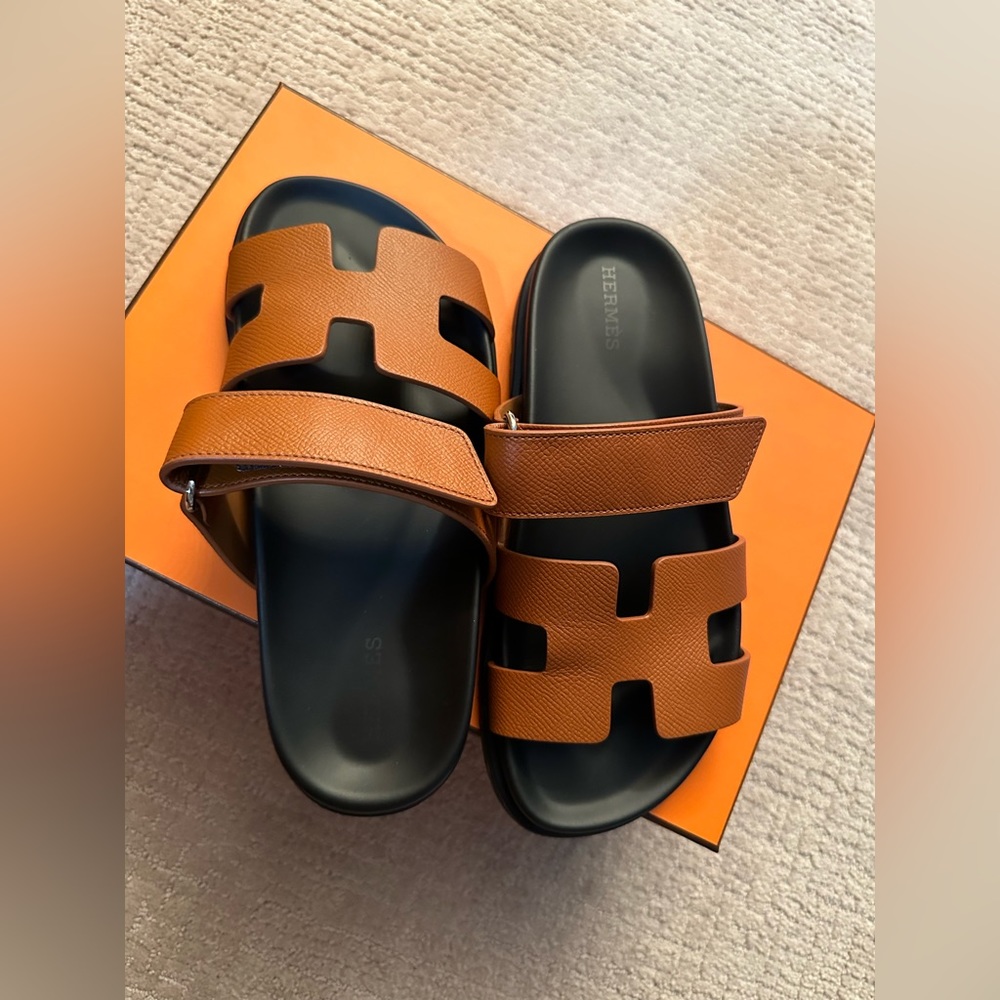 Hermes chypre natural color with pebbled leather